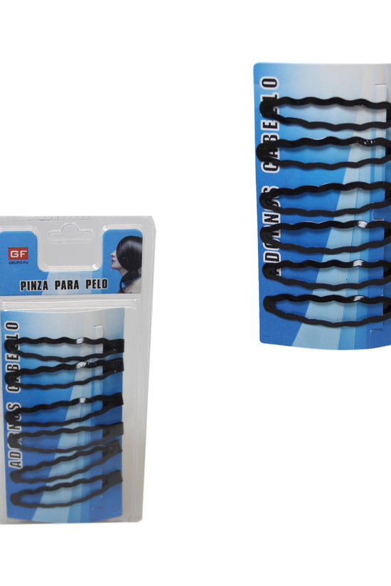 Stylish Black Wavy Hair Clips Pack of 6