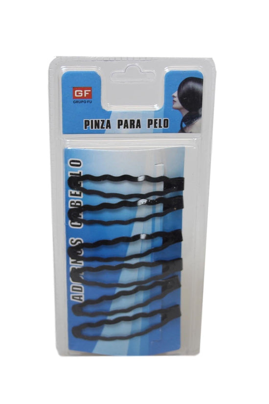 Stylish Black Wavy Hair Clips Pack of 6