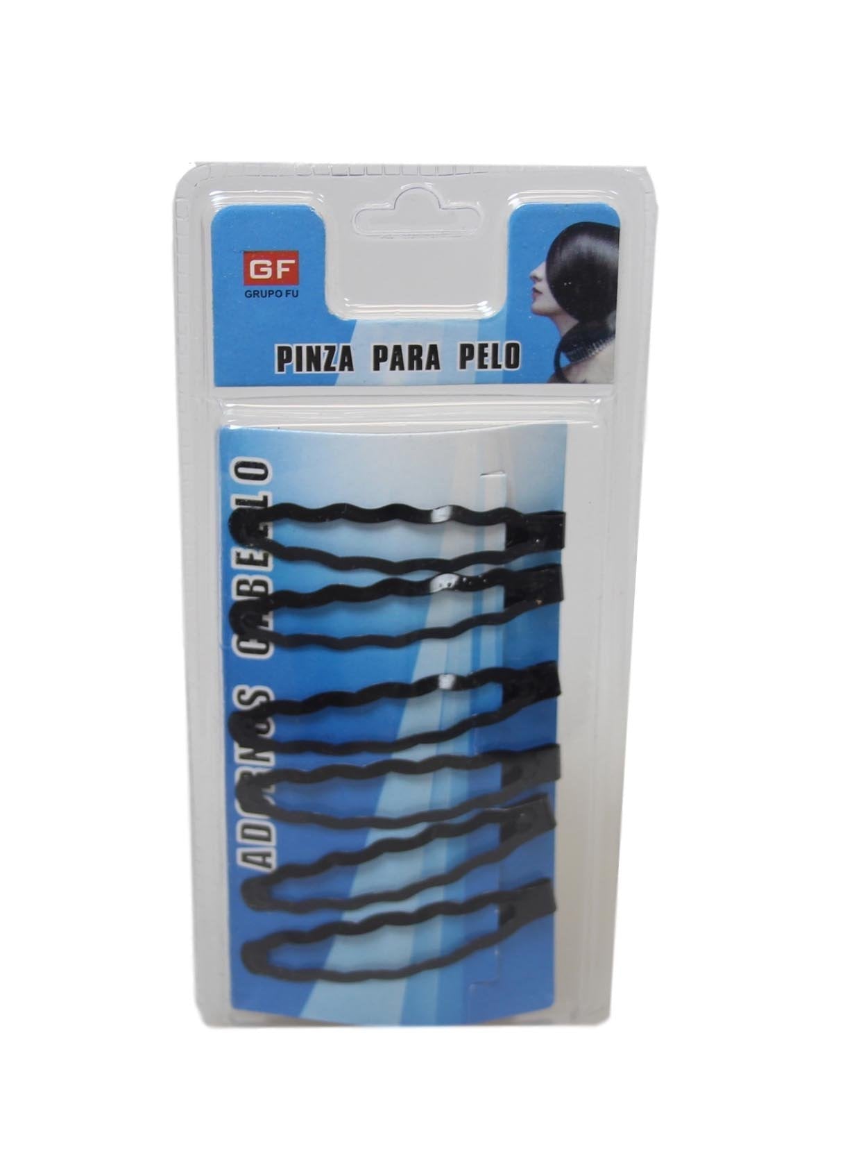 Stylish Black Wavy Hair Clips Pack of 6