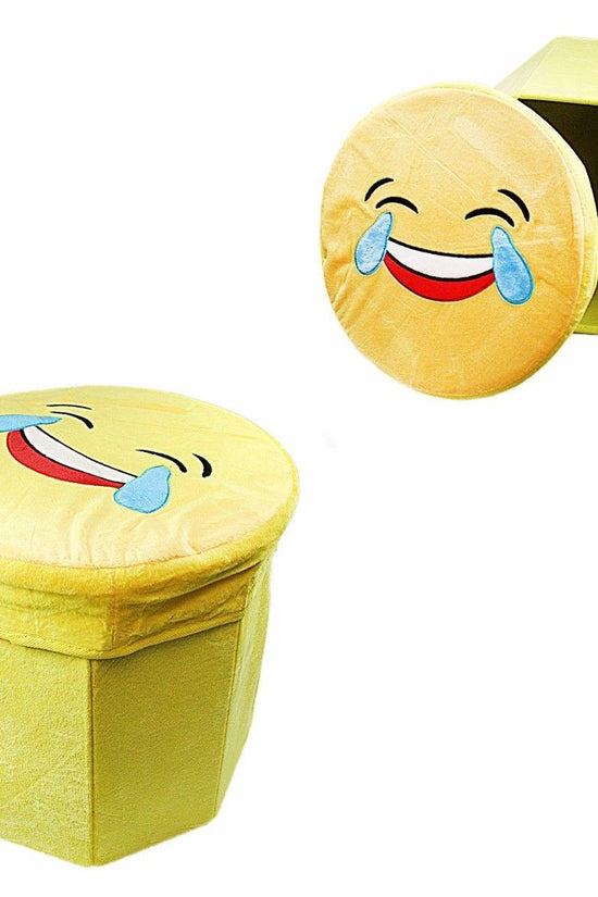 Emoji Storage Box Seat Stool Fun and Functional Organizer