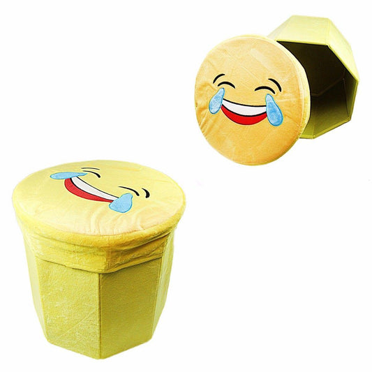 Emoji Storage Box Seat Stool Fun and Functional Organizer