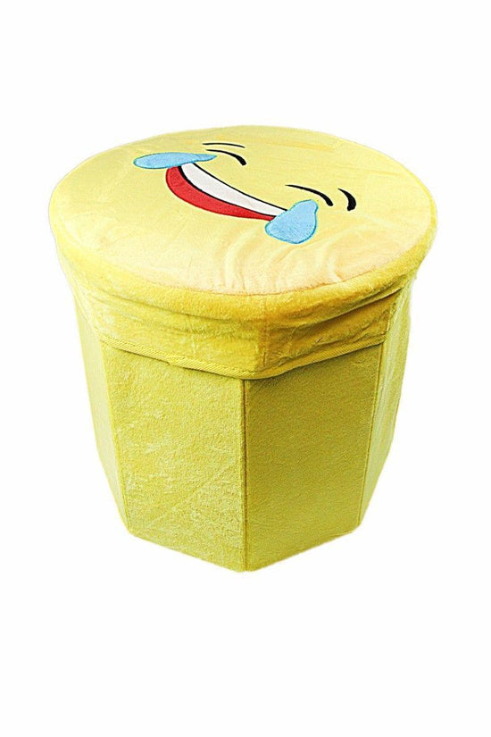 Emoji Storage Box Seat Stool Fun and Functional Organizer