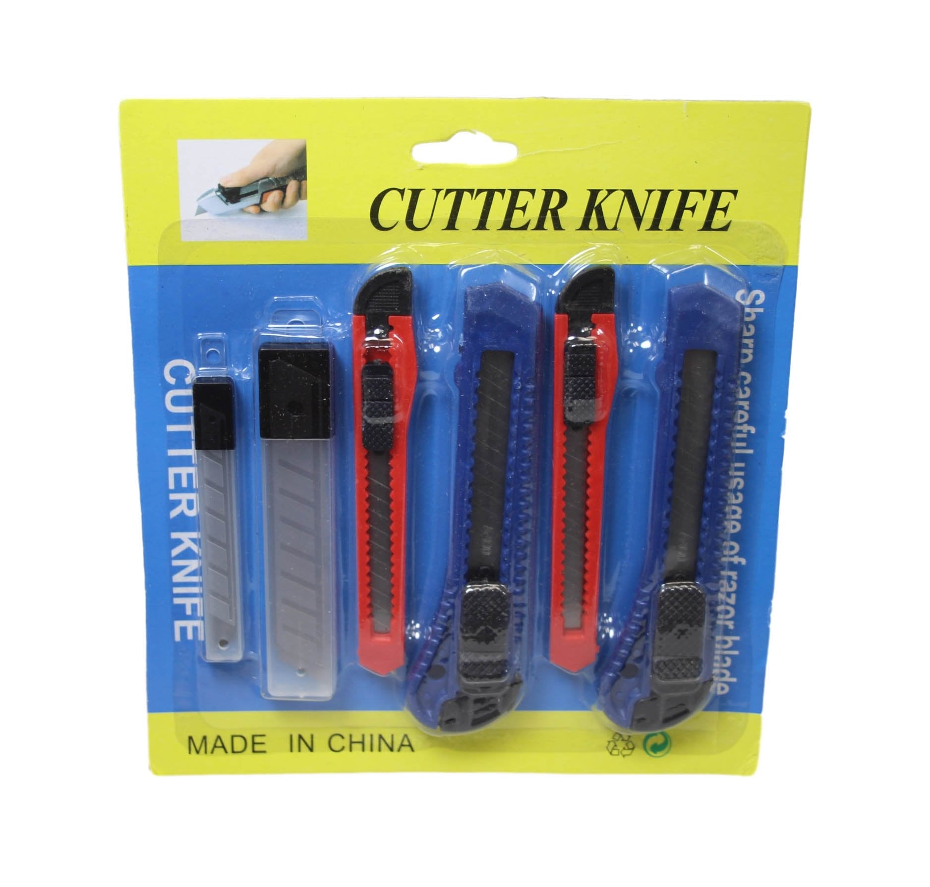 Stanley Knife Cutter Set Pack of 6 Assorted Blades