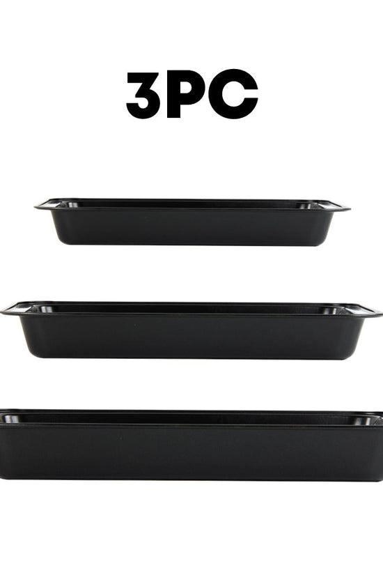SQ Professional Oven Roasting Baking Tray Set of 3 Assorted Sizes