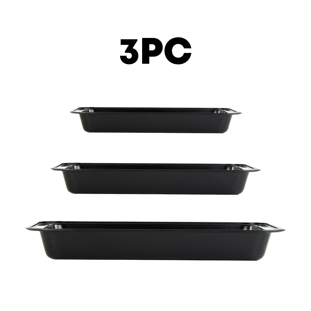 SQ Professional Oven Roasting Baking Tray Set of 3 Assorted Sizes