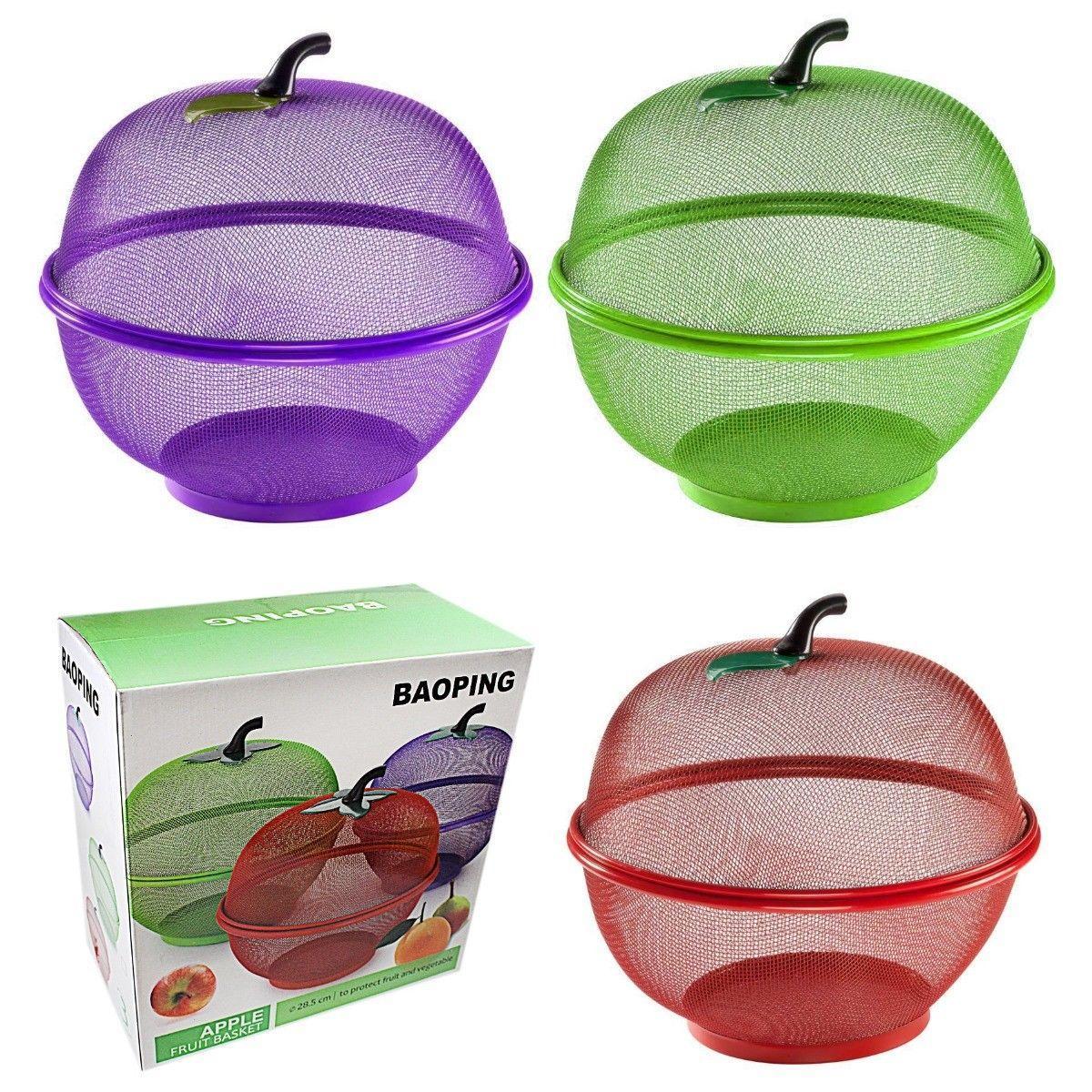 Colorful Kitchen Apple Fruit Vegetable Bowl Basket Assorted Colors