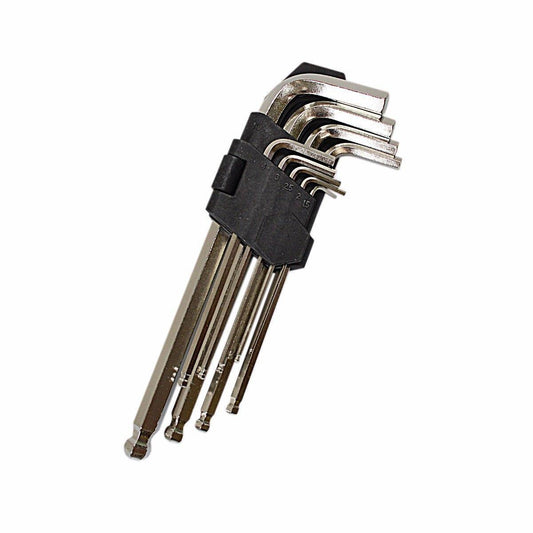 9 Pc Large Metric Hex Ball Allen Key Wrench Set Professional Grade