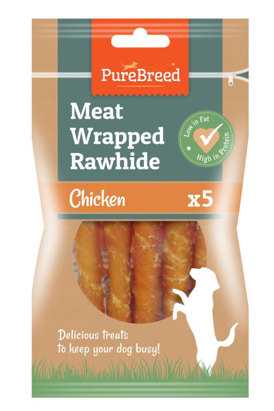 Delicious Chicken Flavored Meaty Twist Wraps for Dogs