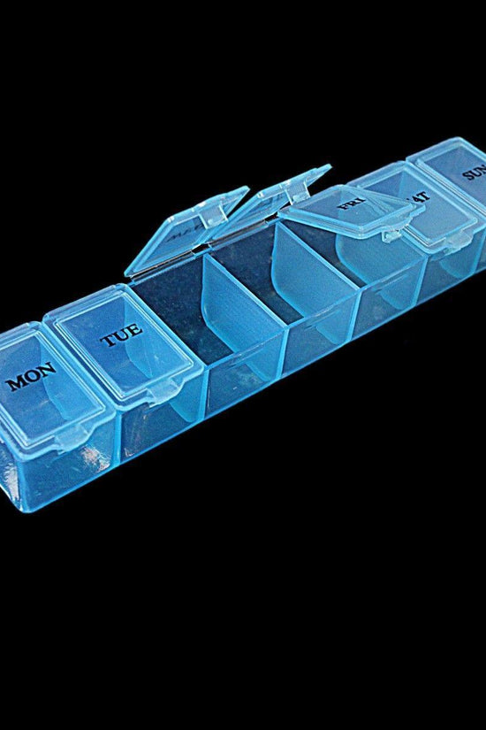 7Day Plastic Pill Tablet Box Organizer Assorted Colors