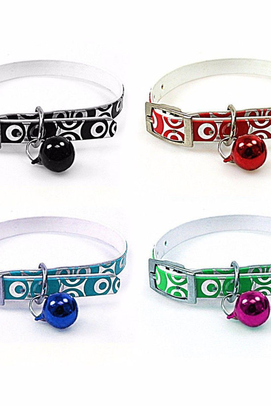 Stylish Plastic Metallic Printed Dog Collar Assorted Colors