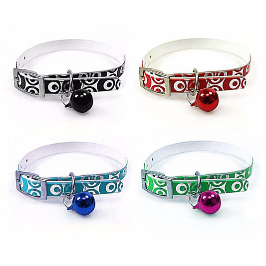 Stylish Plastic Metallic Printed Dog Collar Assorted Colors