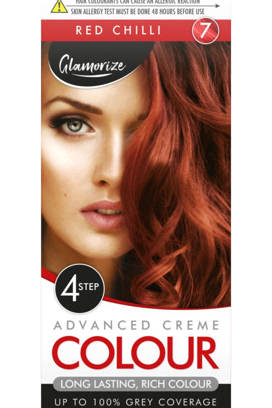 Vibrant Red Chilli Hair Dye No7 Advanced Creme Formula