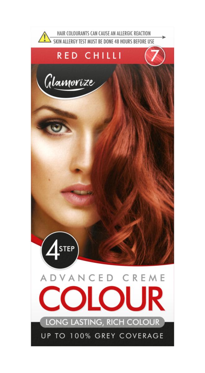 Vibrant Red Chilli Hair Dye No7 Advanced Creme Formula