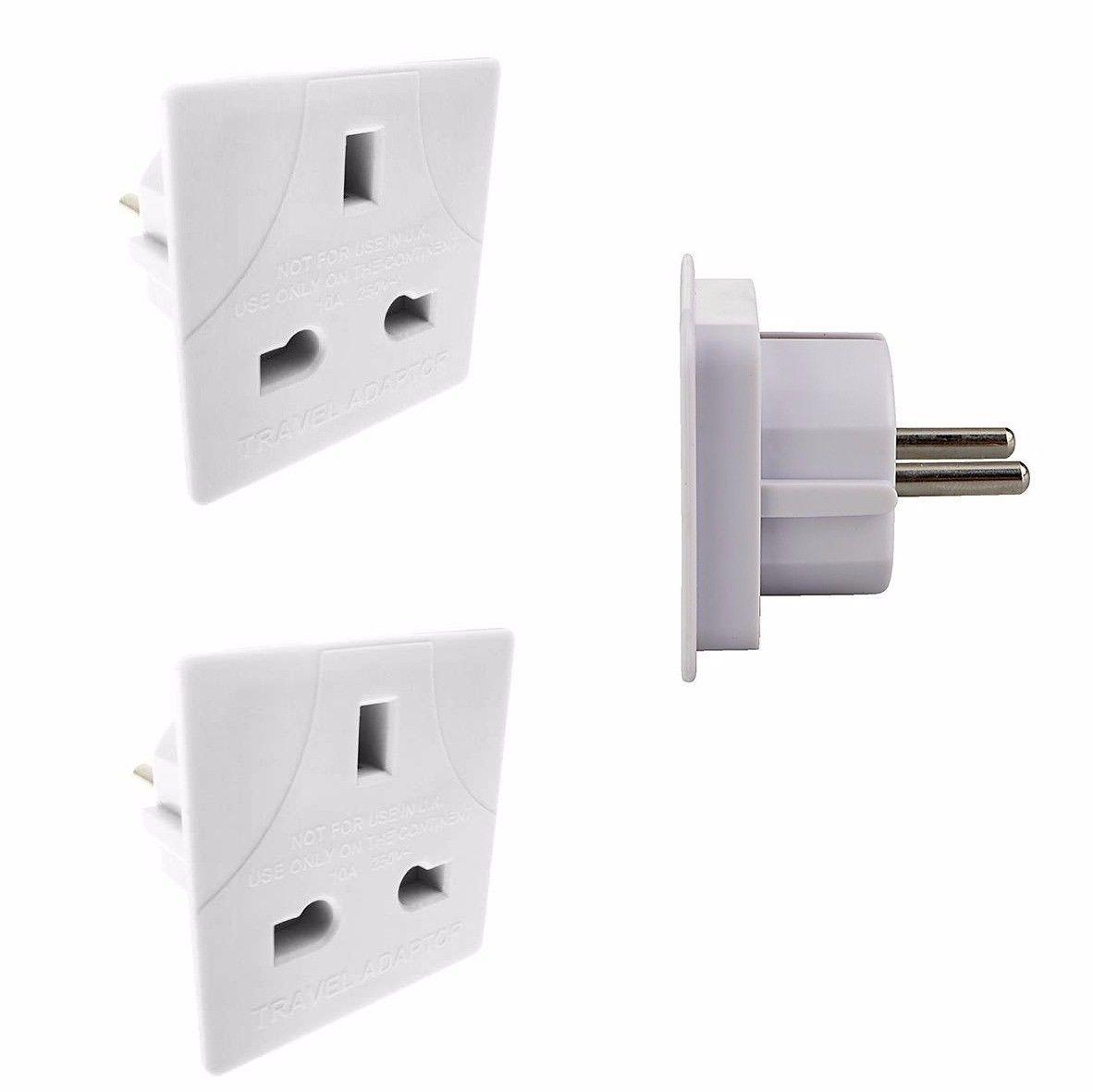 Compact UK to EU Travel Adapter Plug 58 cm