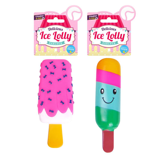 Interactive Multicolour Ice Lolly Squeaky Dog Toy