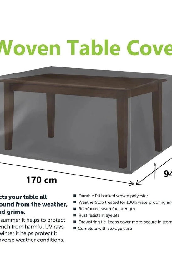 Durable Garden Woven Table Cover 170 x 94 x 70cm