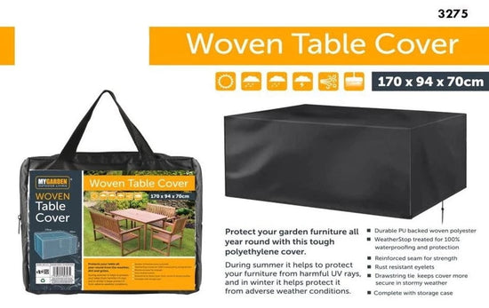 Durable Garden Woven Table Cover 170 x 94 x 70cm