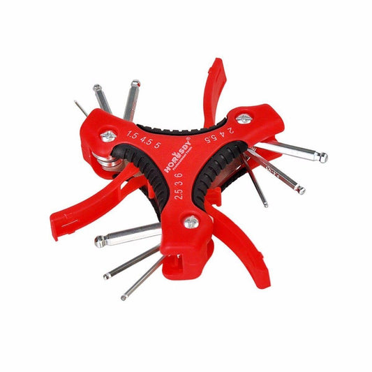 9Piece Folding Ball Point Hex Key Set for Versatile Applications