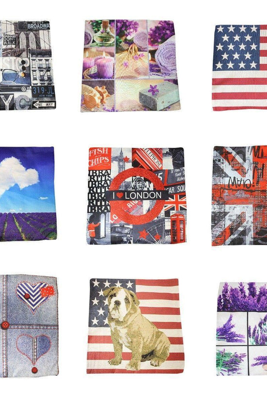 Decorative Cushion Cover Case Assorted Designs 43 x 43 cm