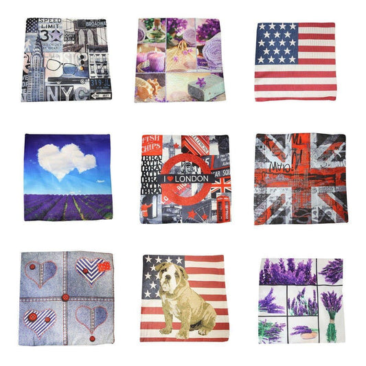 Decorative Cushion Cover Case Assorted Designs 43 x 43 cm