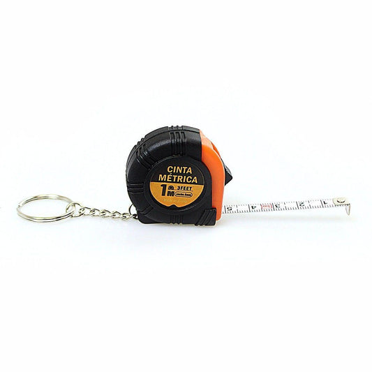 Compact 1M Industrial Metro Tape Measure Keychain