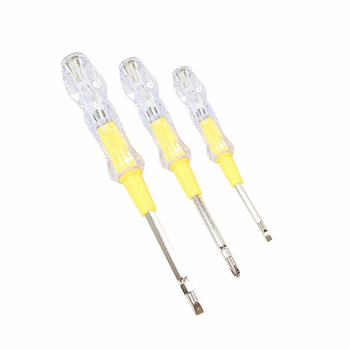 3Piece Assorted Sizes 2in1 Electrical Tester Screwdriver Set