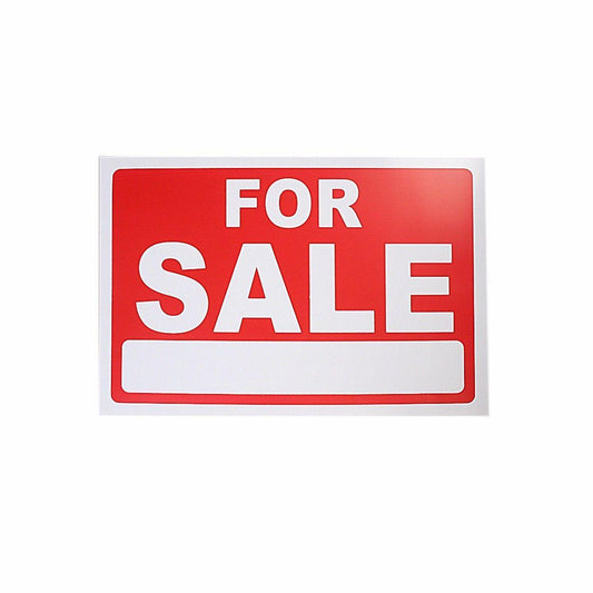 "FOR SALE" Shop Sign - Advertising Sale Items, Sticker Adhesive, 30cm x 20cm