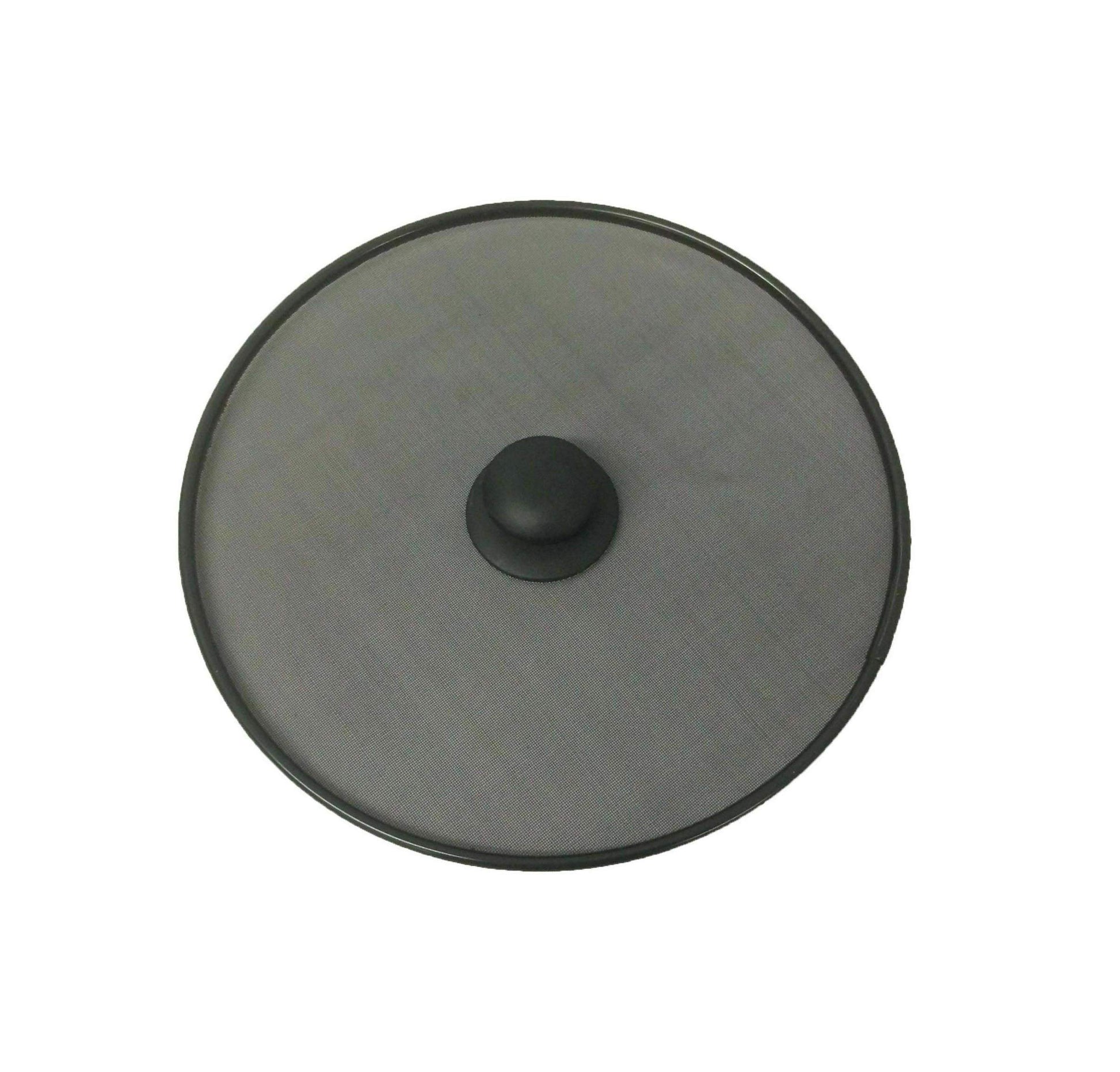 28 cm Black Metal Mesh Splatter Screen Guard Lid for Kitchen