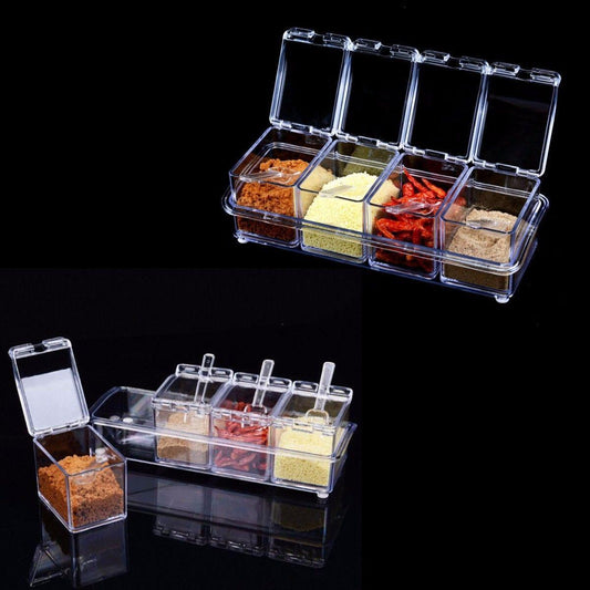 Acrylic Spice Rack Storage Container for Organized Kitchen