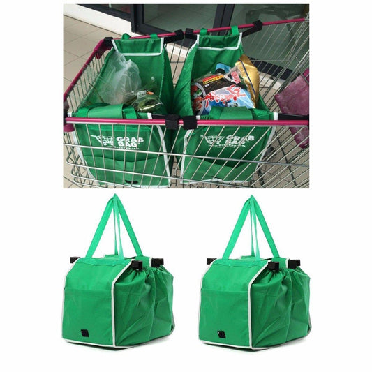 EcoFriendly Foldable Grocery Grab Bags for Shopping Trolleys