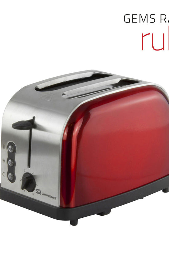 SQ Professional Gems Legacy 2 Slice Toaster 900W in Ruby Red