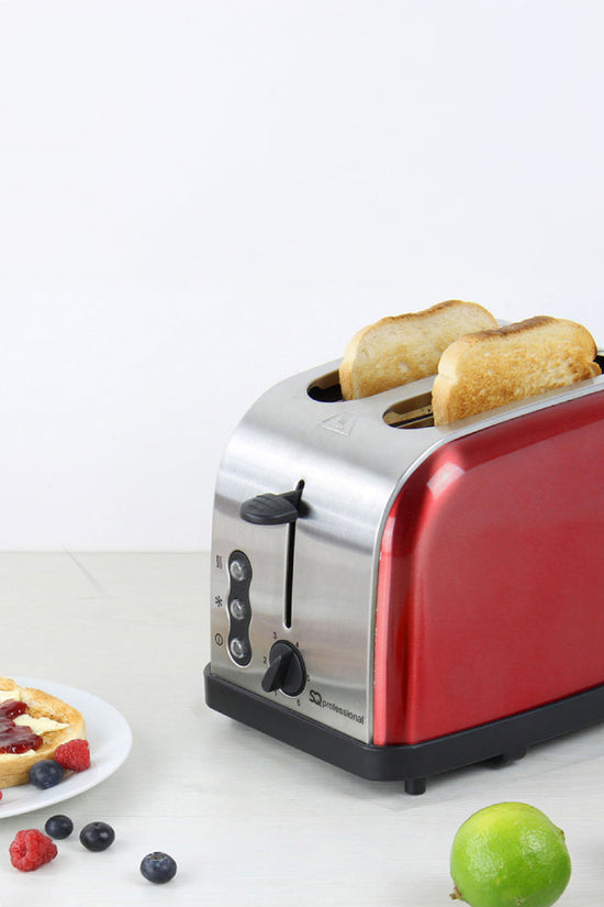 SQ Professional Gems Legacy 2 Slice Toaster 900W in Ruby Red