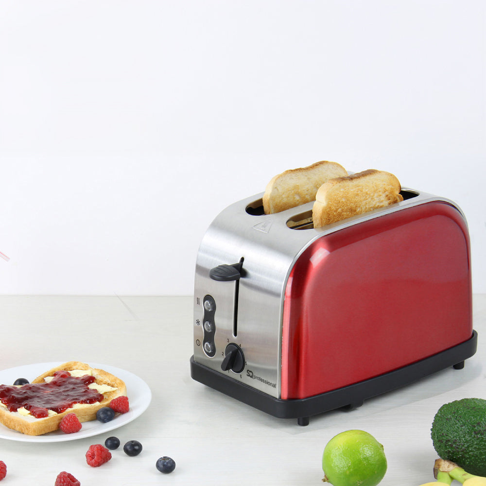 SQ Professional Gems Legacy 2 Slice Toaster 900W in Ruby Red