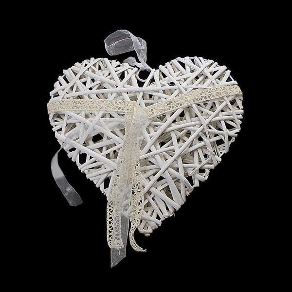 Heart Straw Wooden Hanging Heart Garland 15cm Home Decor Accent