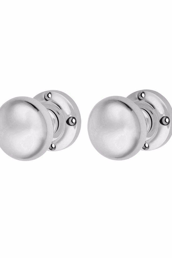 Chromed Vic Mortice Knob Stylish 1 Pair with Screws for DIY Home Projects