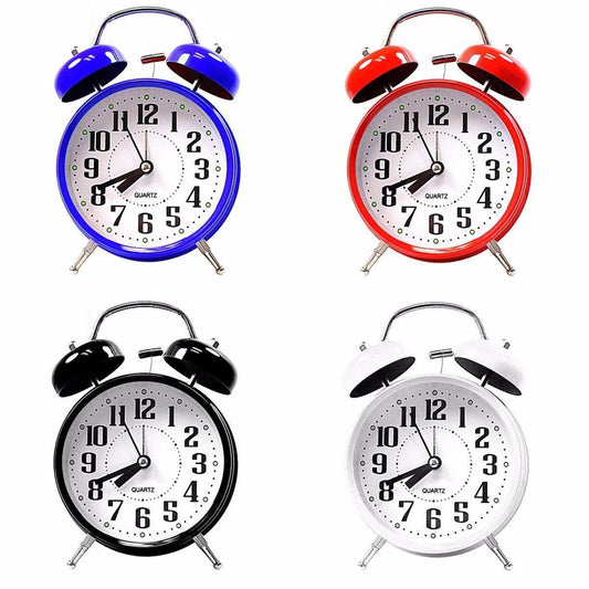 Vintage Twin Bell Bedroom Alarm Clock Wake Up in Style