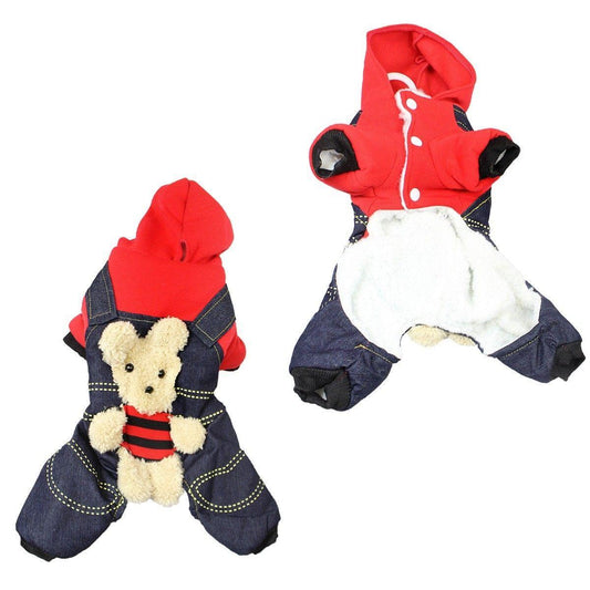Adorable Teddy Style Dog Harness Jacket for Small Dogs