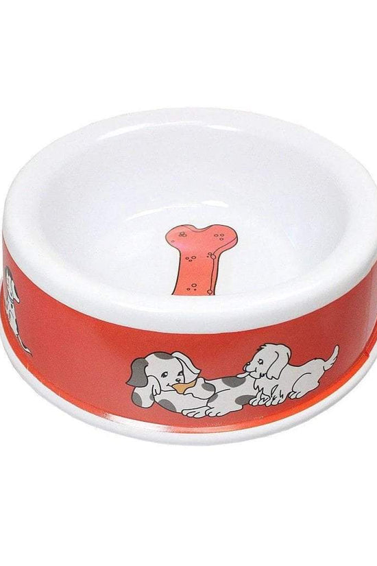 Durable Plastic Pet Dog Bowl with Assorted Designs and Colours