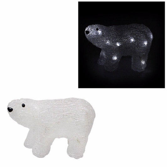 LED Christmas Polar Bear Figure Festive Indoor Decor
