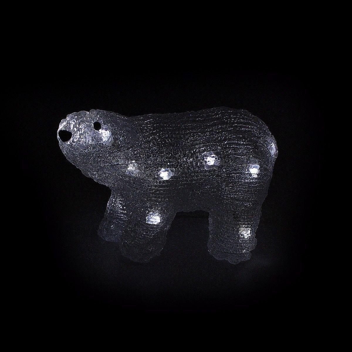 LED Christmas Polar Bear Figure Festive Indoor Decor