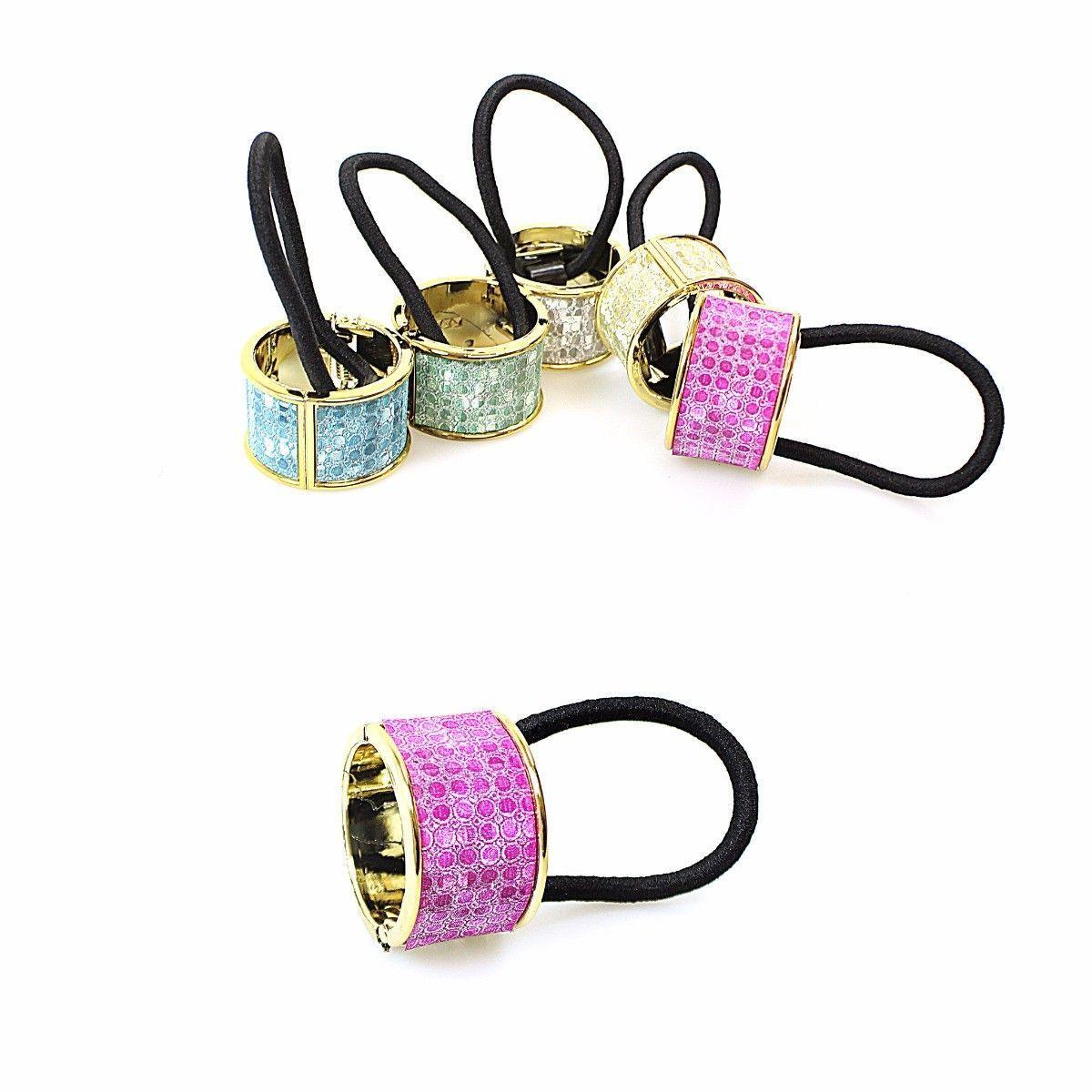 Versatile Hair Bobble Tie Band with Clip Durable Rubber Material