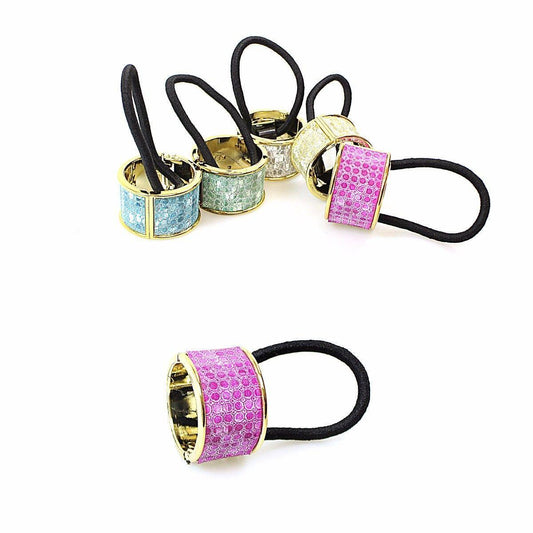 Versatile Hair Bobble Tie Band with Clip Durable Rubber Material