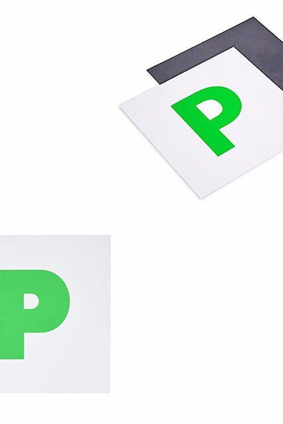 Green P Passing Magnetic Plates 2Pack for Car Safety