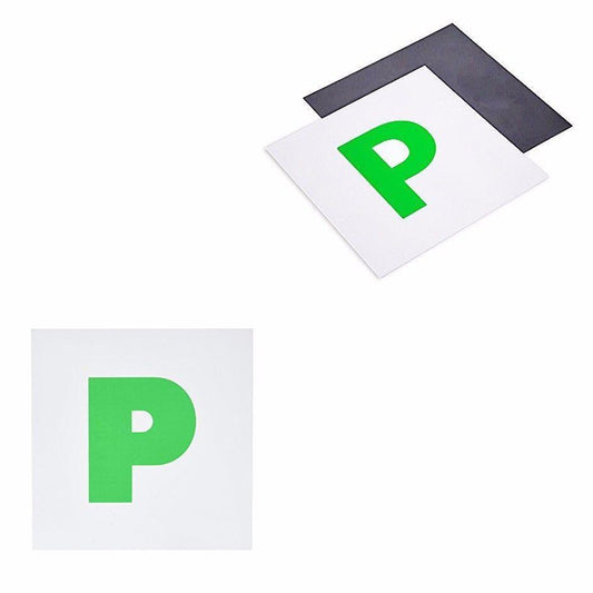Green P Passing Magnetic Plates 2Pack for Car Safety