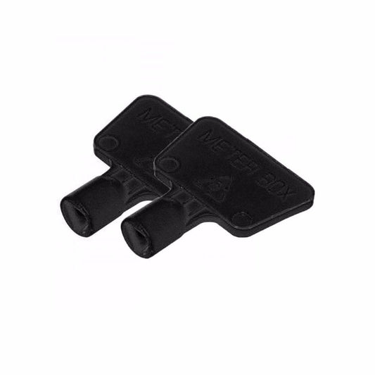 Convenient Utility Service Meter Box Black Triangular Keys Bundle
