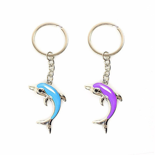 Elegant Metal Dolphin Keychain Keyring