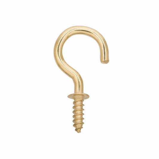 24Pack GoldBrass Cup Hooks 1 14 for DIY Projects