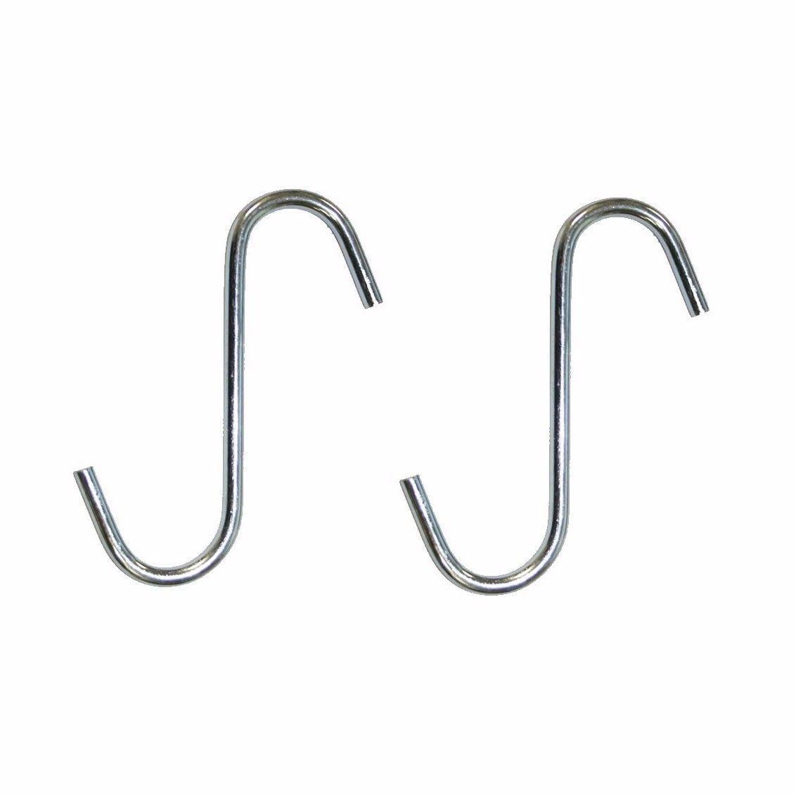 Durable 100mm S Hooks Value Pack Zinc Plated Pack of 2
