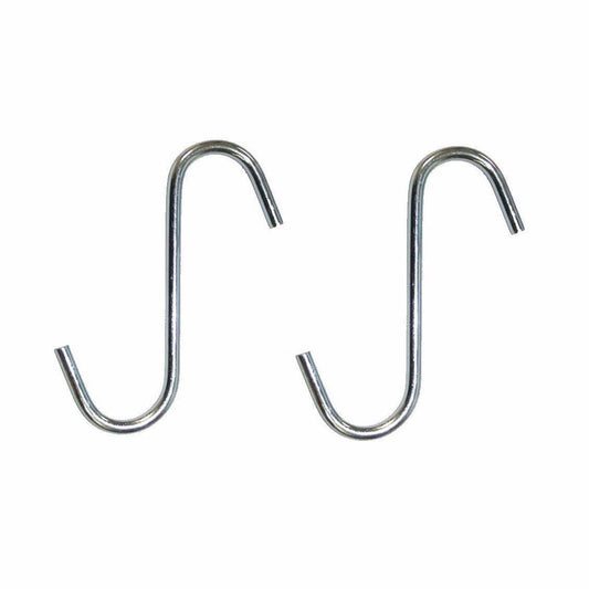 Durable 100mm S Hooks Value Pack Zinc Plated Pack of 2