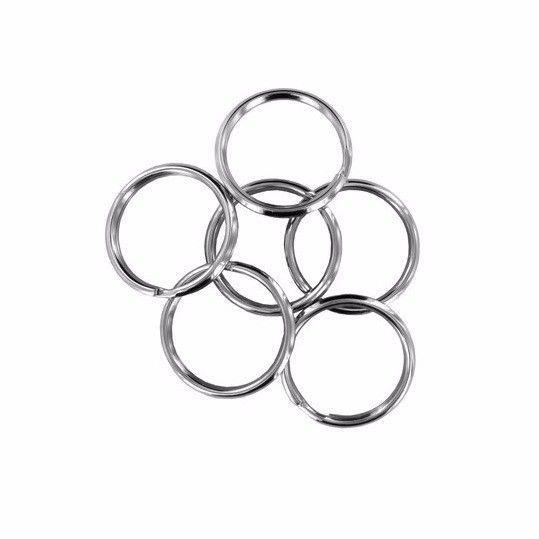 Universal Solid Metal Split Key Rings Pack of 8 30mm DIY Projects